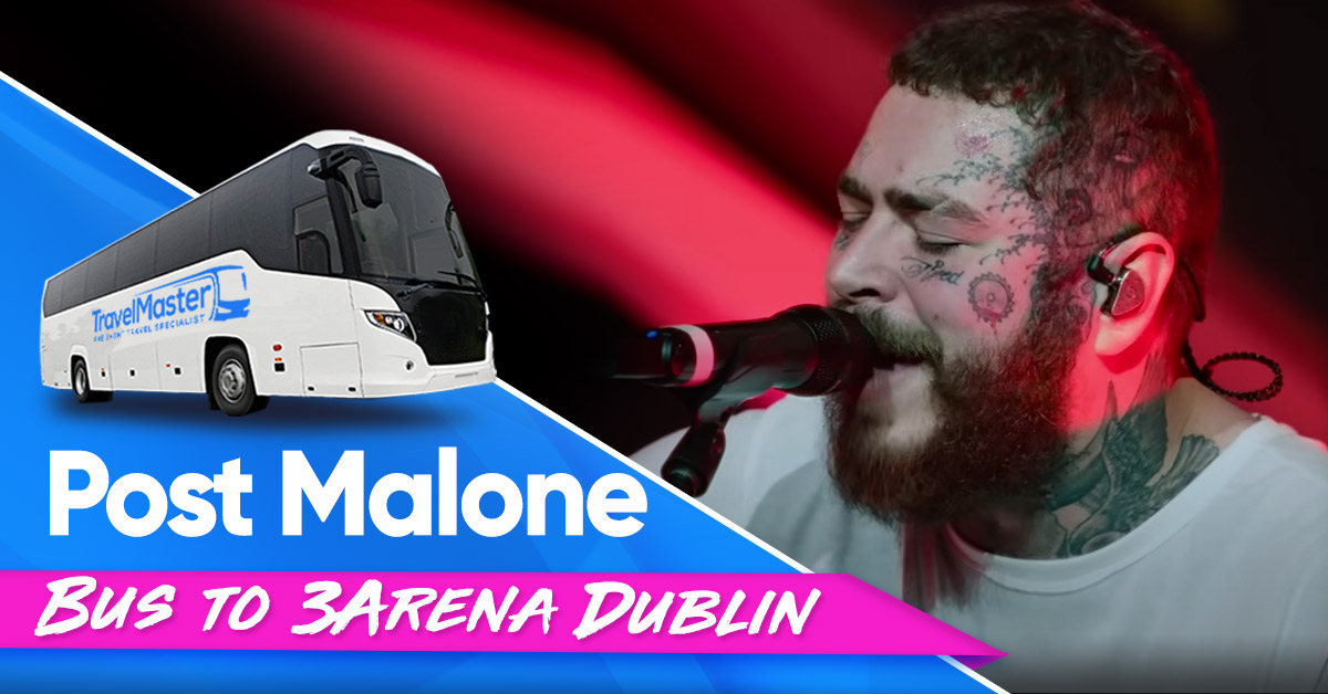 Bus to Post Malone 3Arena Dublin May 2023