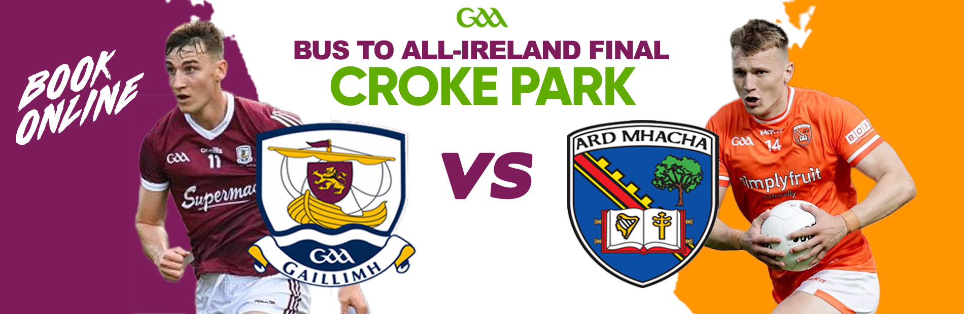 Bus to All Ireland SFC Final Croke Park Dublin Galway V Armagh 2024