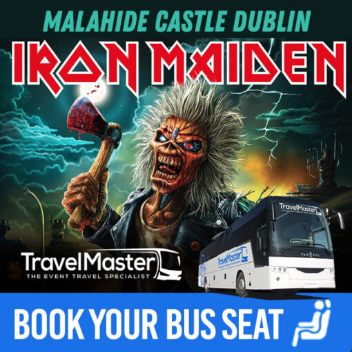 Bus to Iron Maiden Malahide Castle Dublin 2025