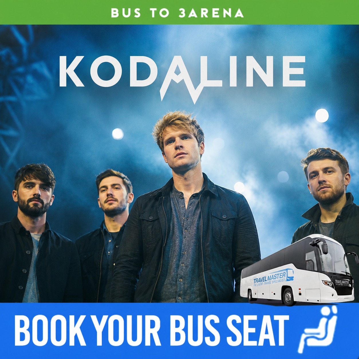 Bus to Kodaline 3Arena Dublin 2026 - Nationwide Return